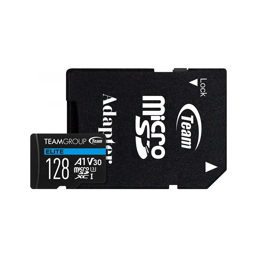 Thẻ nhớ Teamgroup 128GB UHS-I MicroSDXC, A1,V30,U3, Speed 100MB/s, UltraHD 4K (TEAUSDX128GIV30A103)