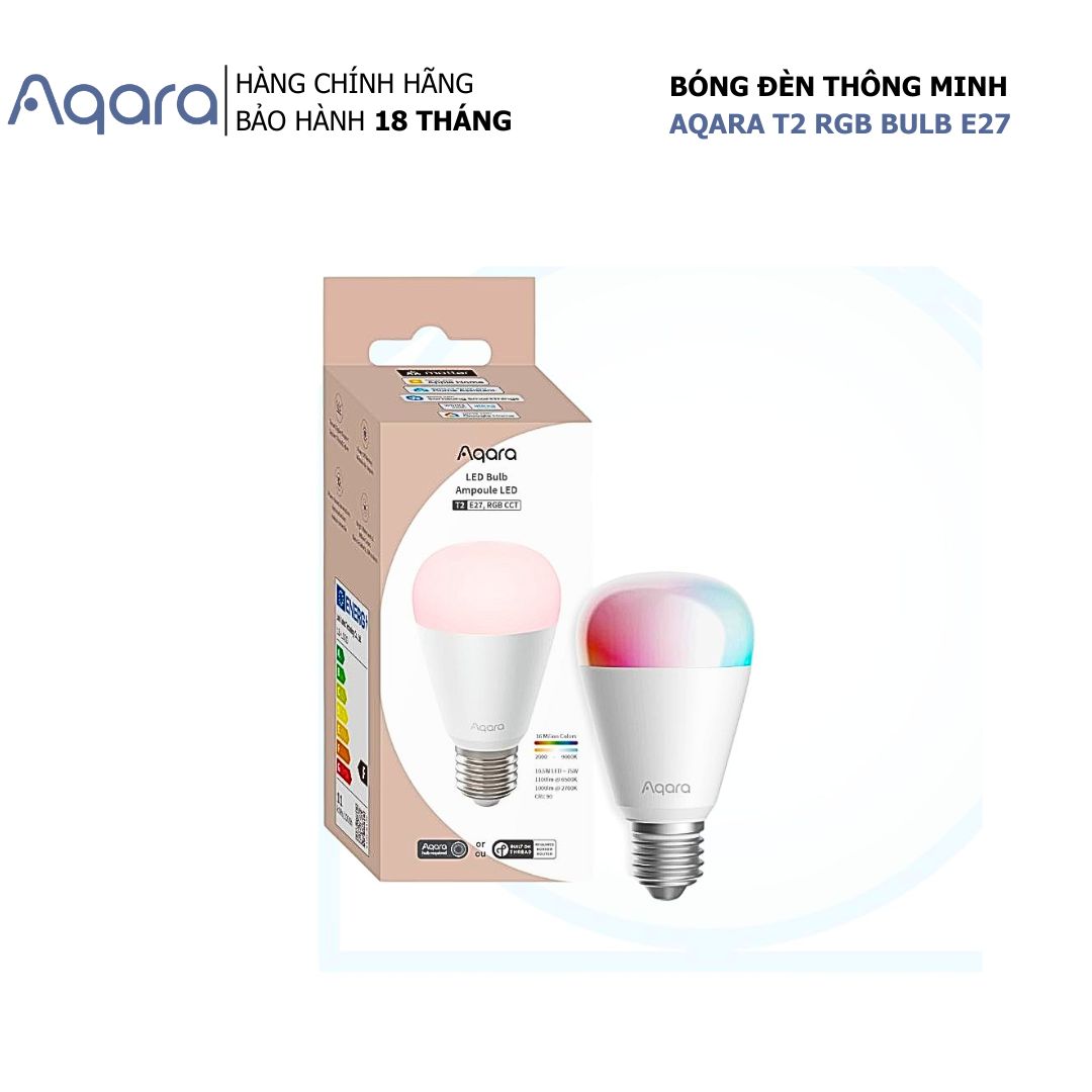 Bóng đèn thông minh Aqara T2 RGB E27 16 triệu màu Quốc Tế