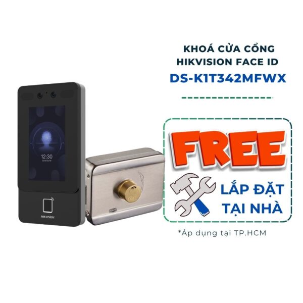 Khoá cửa cổng Hikvision Face ID DS-K1T342MFWX