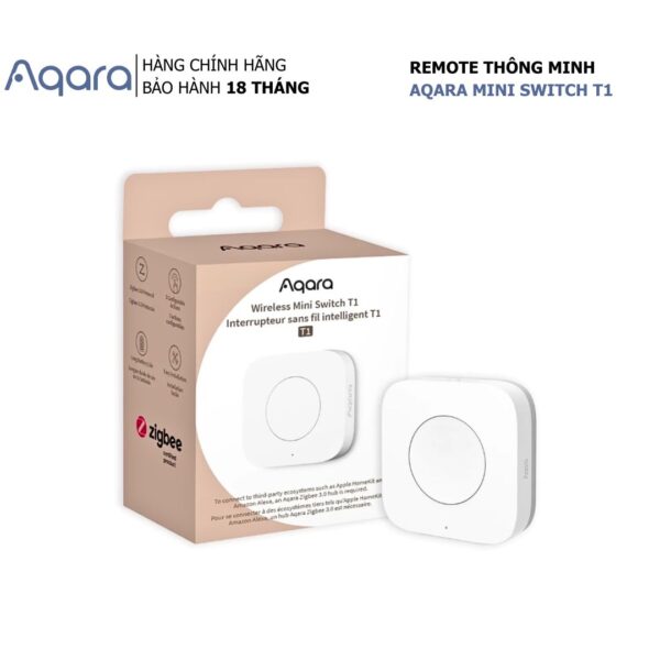 Nút nhấn không dây Aqara T1 Wireless Mini Switch WB-R02D