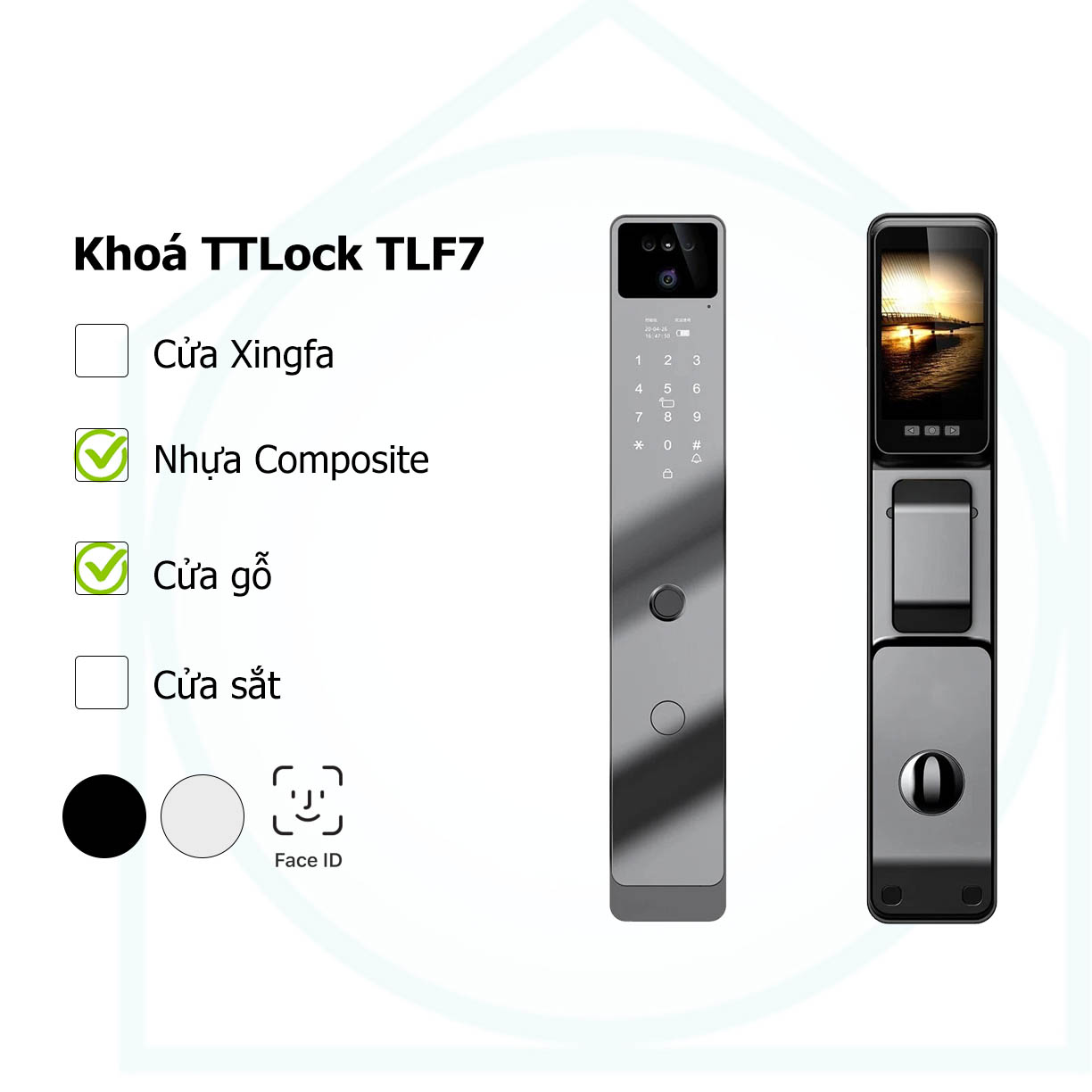 Khóa Face ID vân tay TTLock TLF7 Wifi