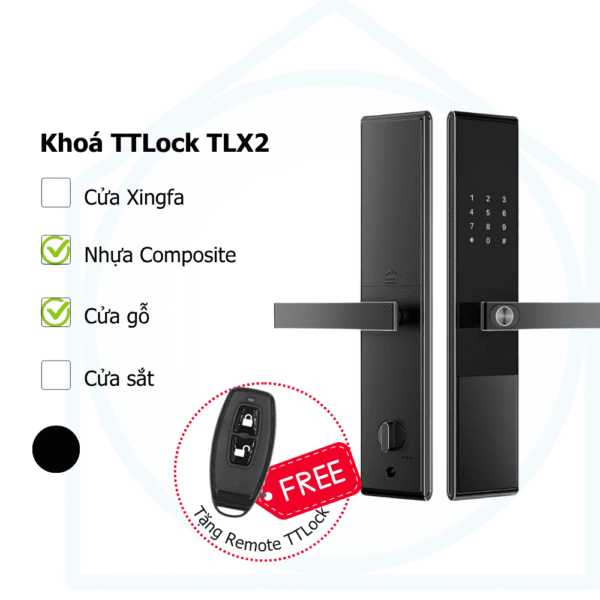 Khoá thông minh TTLock TLX2 chuyên dụng cửa gỗ