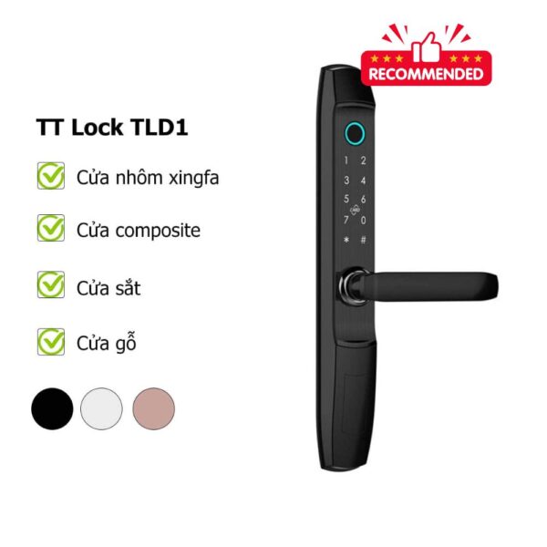 [Lắp hoả tốc] Khóa vân tay cửa sắt TLD1, nhôm thông minh TT Lock