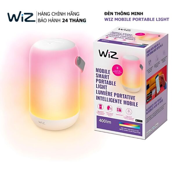 WiZ Mobile Portable Light, 16 triệu màu, đồng bộ ánh sáng, CRI 80