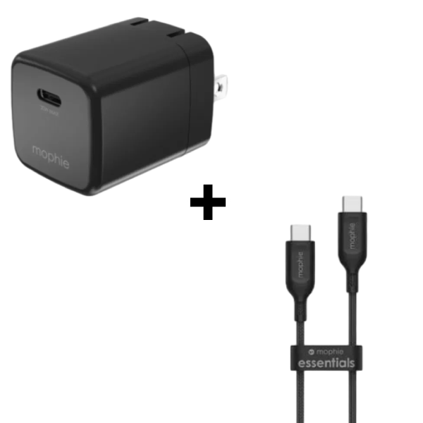 Bộ Combo cáp sạc Mophie Essentials 30W USB-C to USB-C màu đen