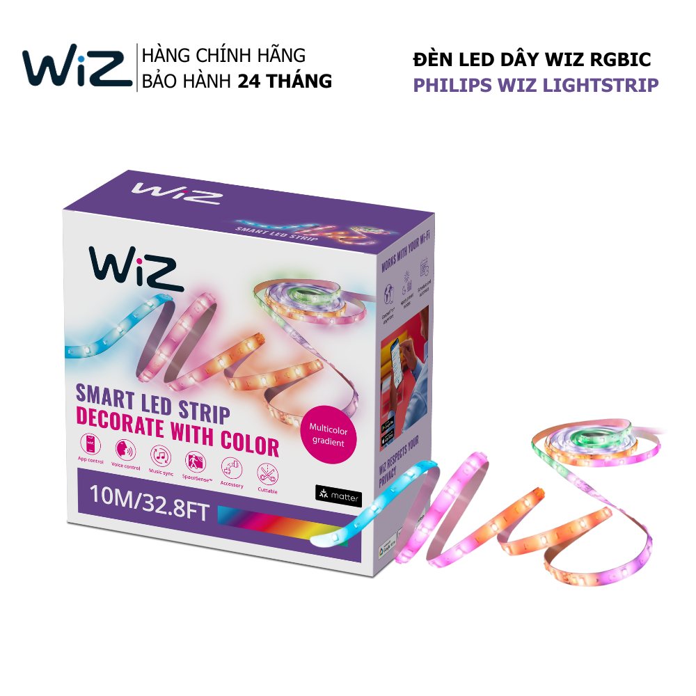 Đèn LED dây thông minh Philips Wiz Strip RGBIC
